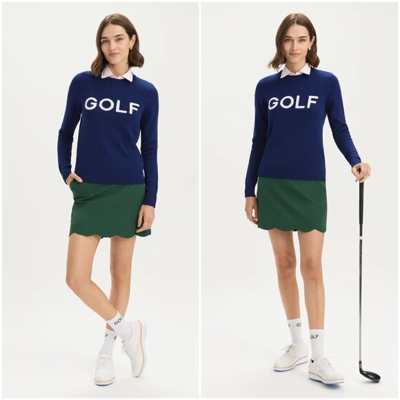 Renwick Sport Club GOLF Sweater navy blue size XS crew neck preppy - Picture 2 of 10